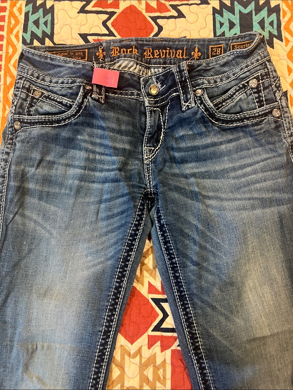 Rock Revival Women's Medium Blue Straight Leg Jeans